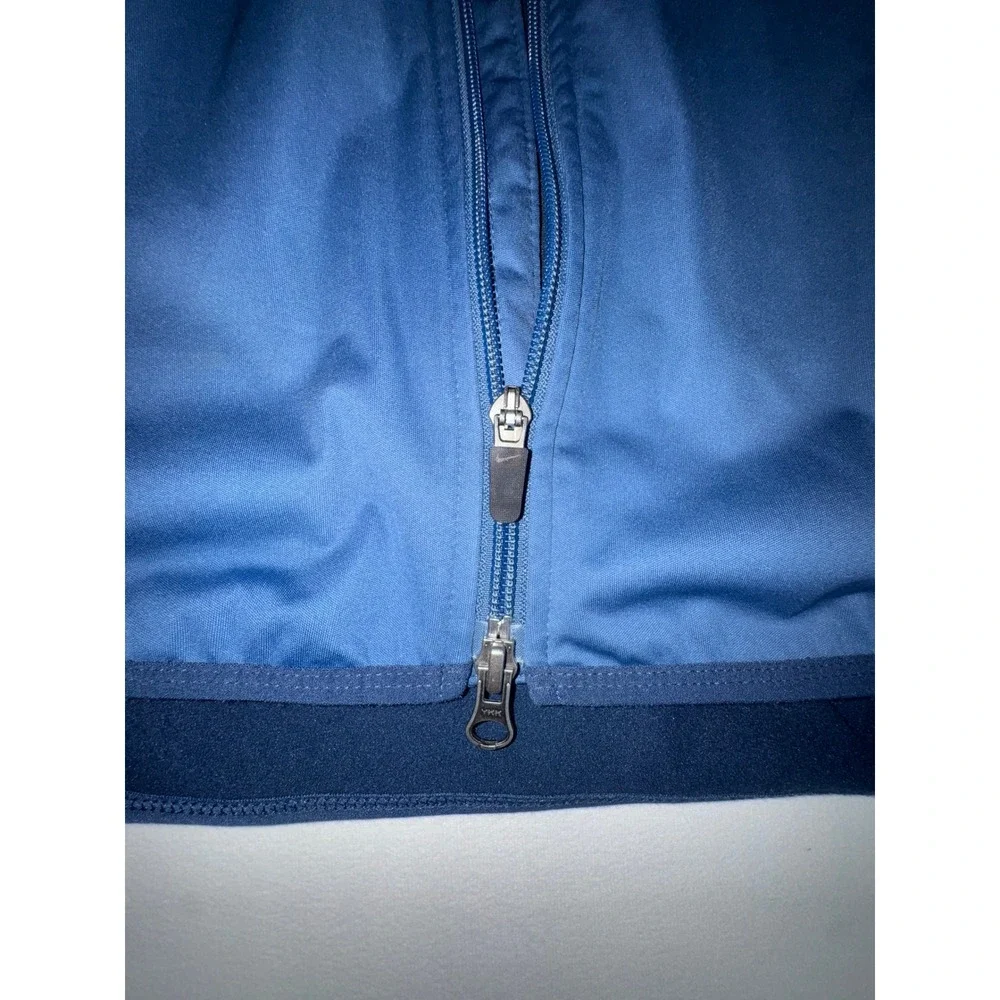 Nike Element Running Jacket Mens Large Blue Dri-FIT Full Zip Reflective Athletic